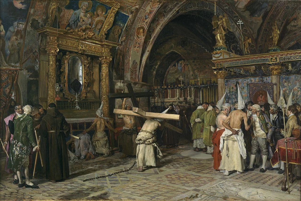Penitenti nella Basilica Inferiore di Assisi